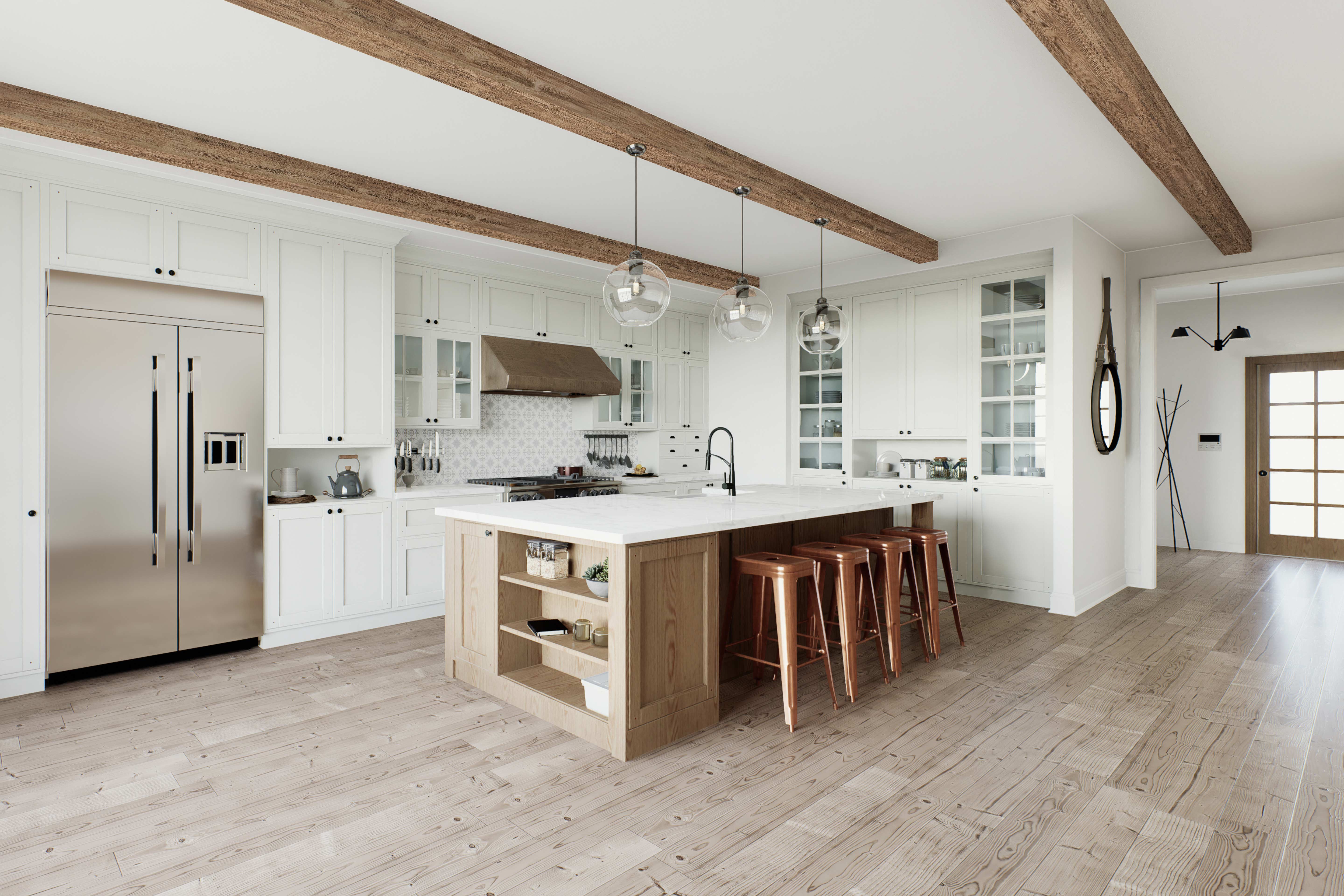 Old Barn Faux Wood Beams in Roasted Chestnut